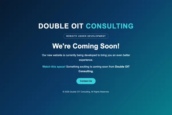Double O IT Consulting IT Consulting website designed by Skillsquared