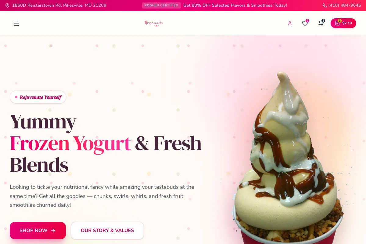 Yogola Ada Taste Restaurant website designed by Skillsquared